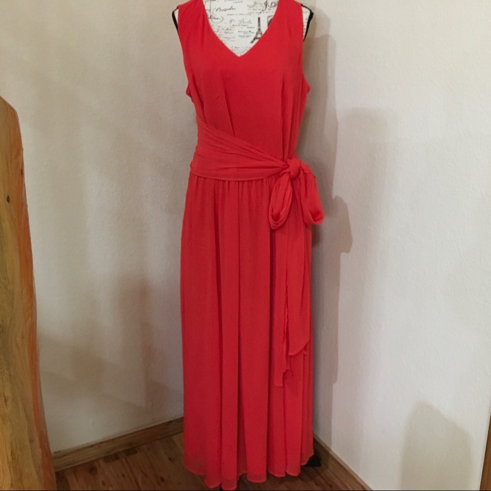 eShakti Coral Maxi Dress